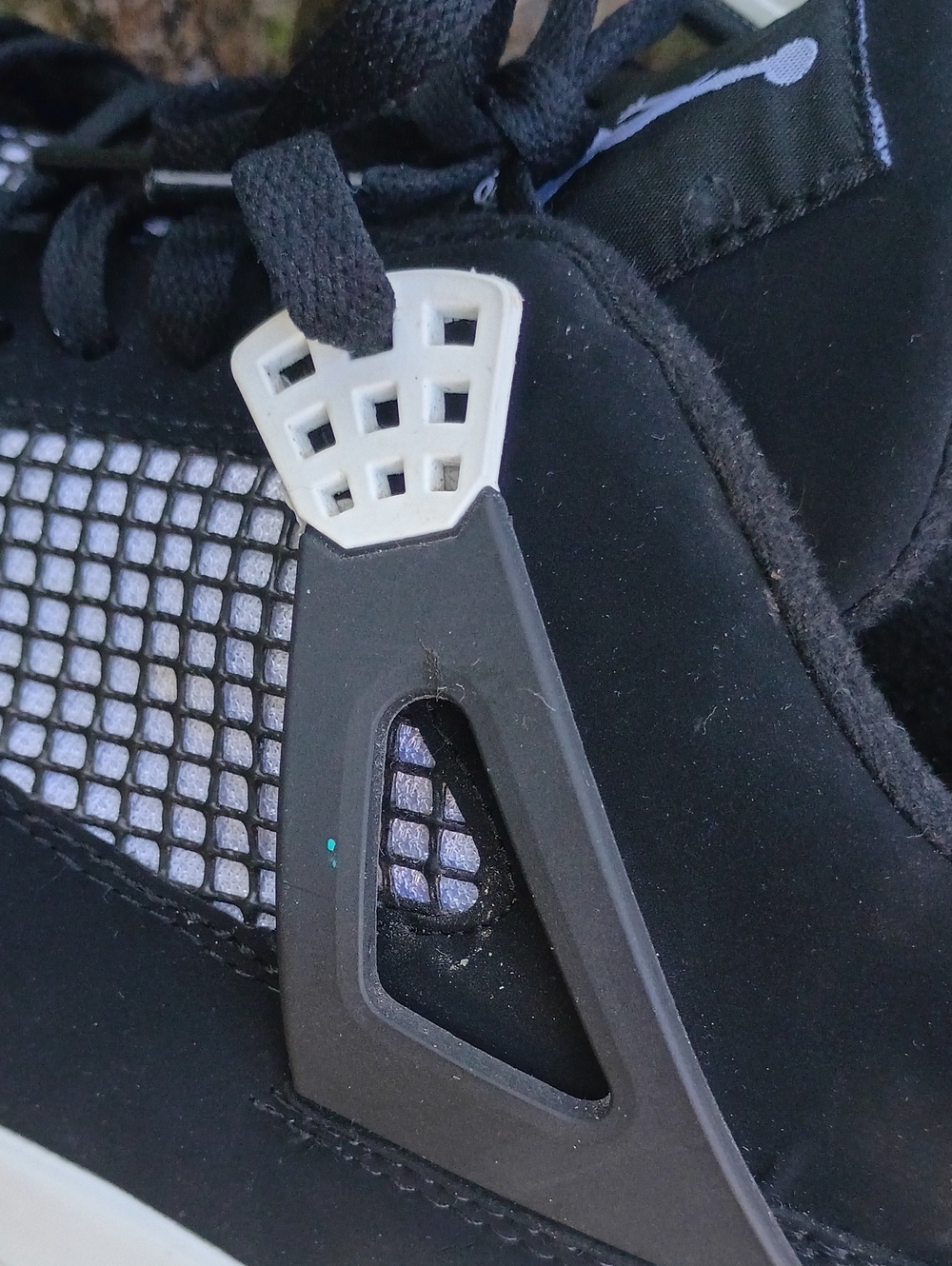 Jordan 4 Thunder Black and White Suede Sneakers - Low Top. Missing Box!! - Picture 6 of 7